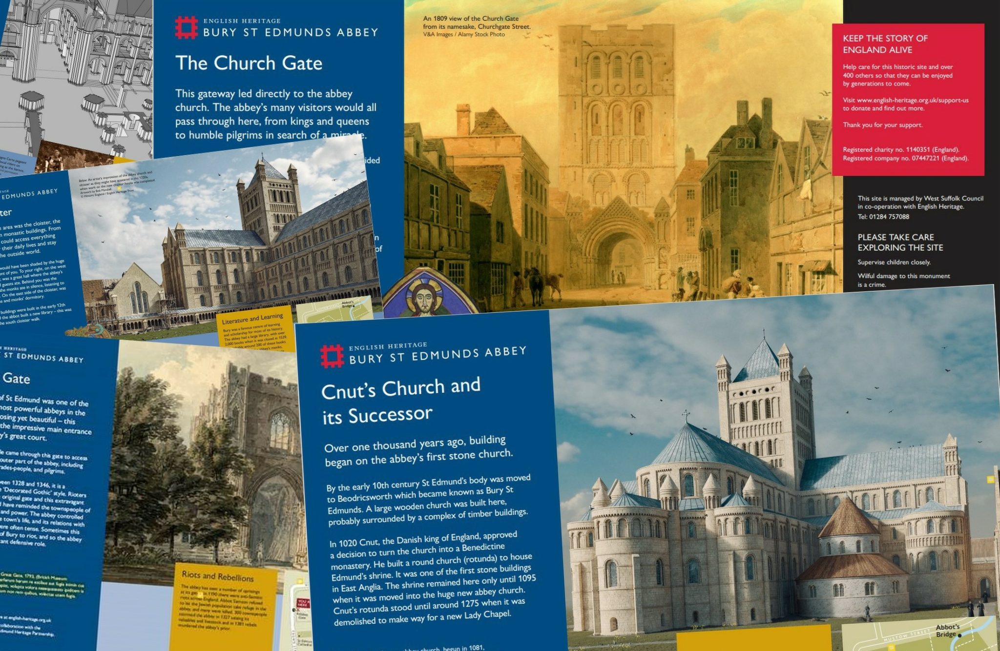 English Heritage Interpretation Panel scheme Abbey of St Edmund